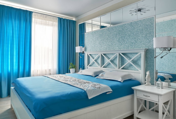 Combinación azul y blanca