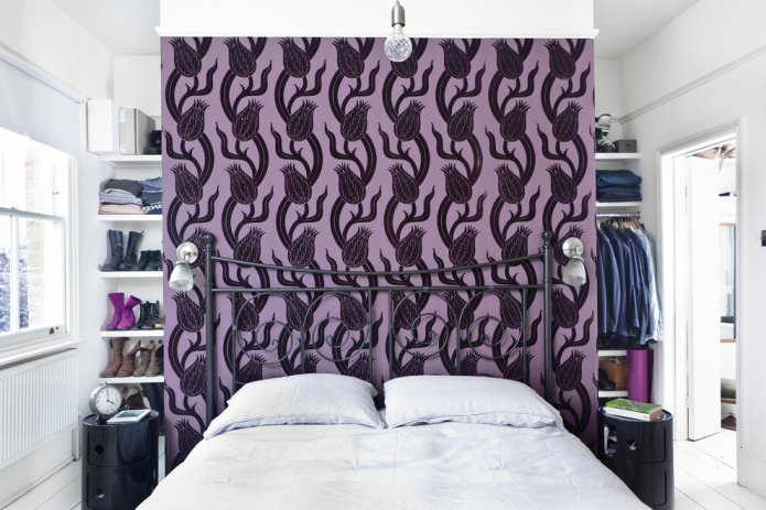papel pintado negro y morado