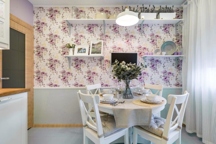 papel tapiz floral de estilo provenzal