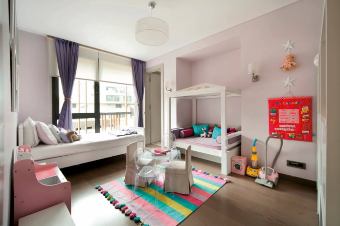cortinas lilas con pinzas