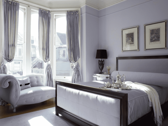 cortinas lilas con pinzas