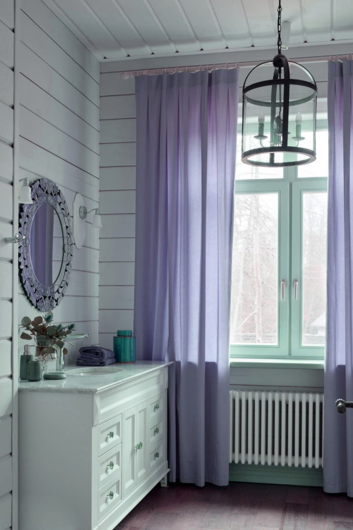 cortinas largas lilas