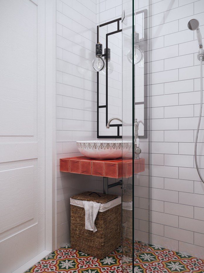 Diseño de baño con cabina de ducha
