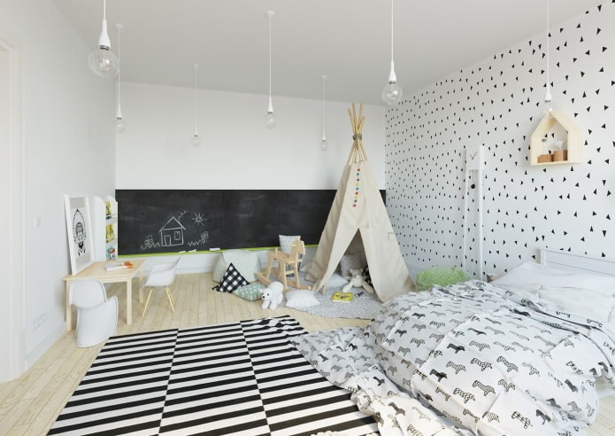 Estilo escandinavo en la habitación infantil