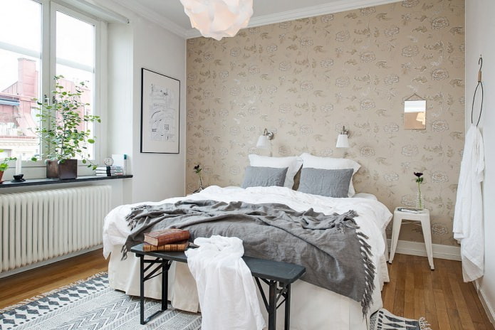 Dormitorio de estilo escandinavo