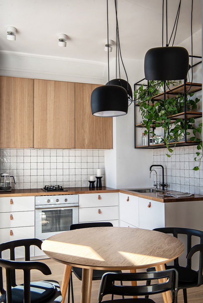 Blanco, verde y madera
