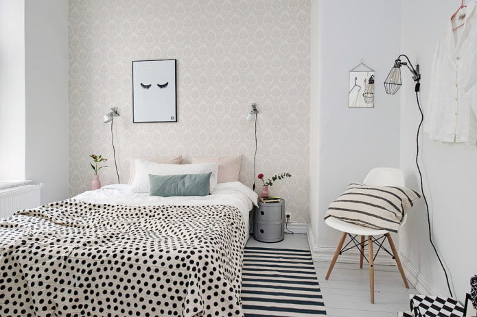 Papel pintado en el dormitorio