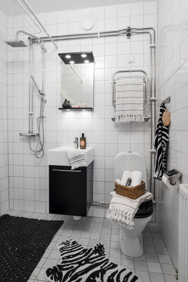 Baño de estilo escandinavo