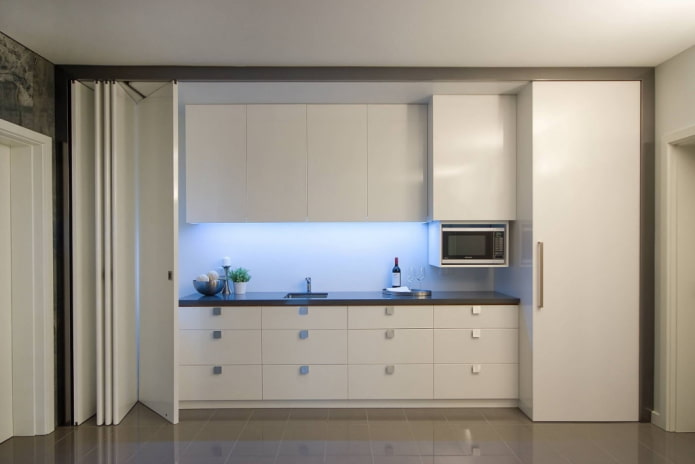 cocina oculta blanca