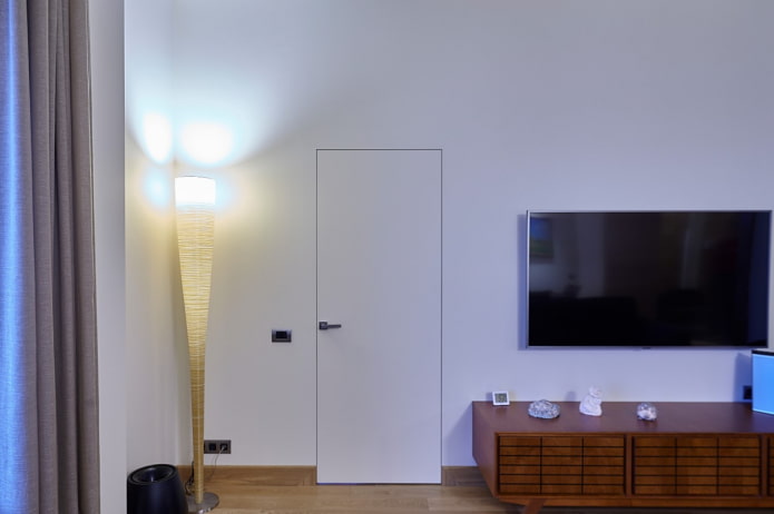 puerta oculta en la sala de estar