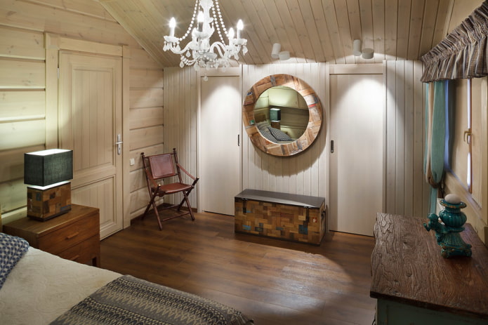 Puertas claras y suelos oscuros en el interior