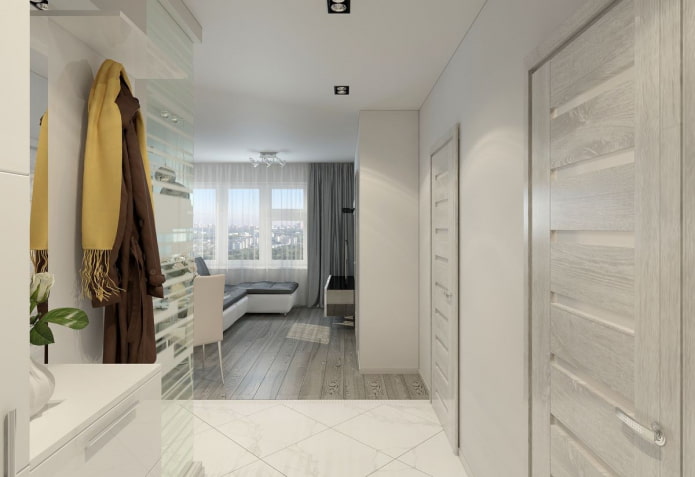 combinación de laminado y azulejos en el interior