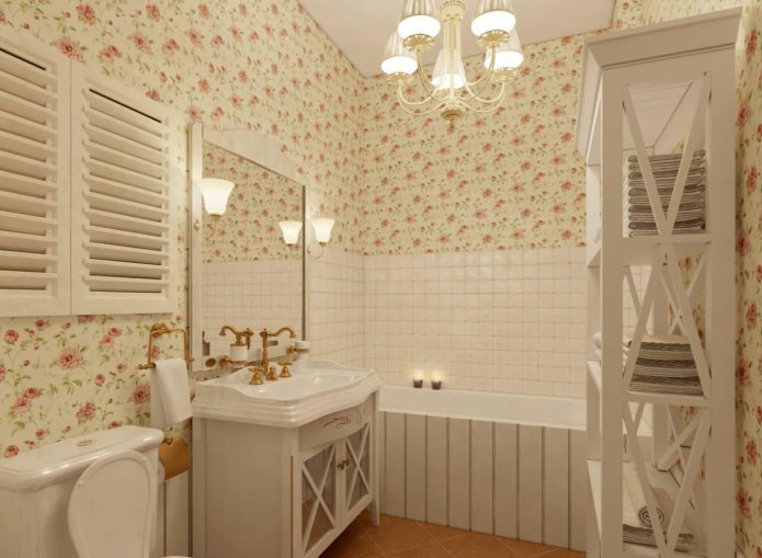 papel pintado y azulejos