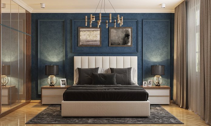 Cama de estilo neoclásico