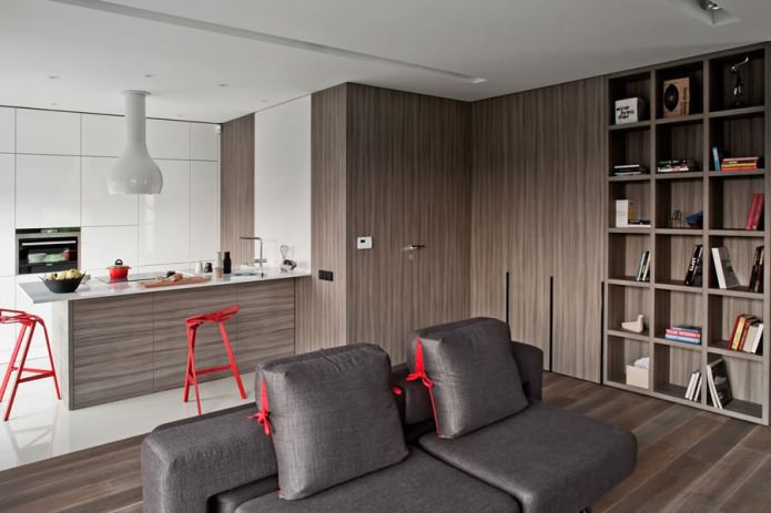 Cocina-salón con barra