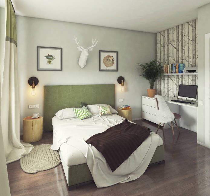 diseño de dormitorio 13 m2.