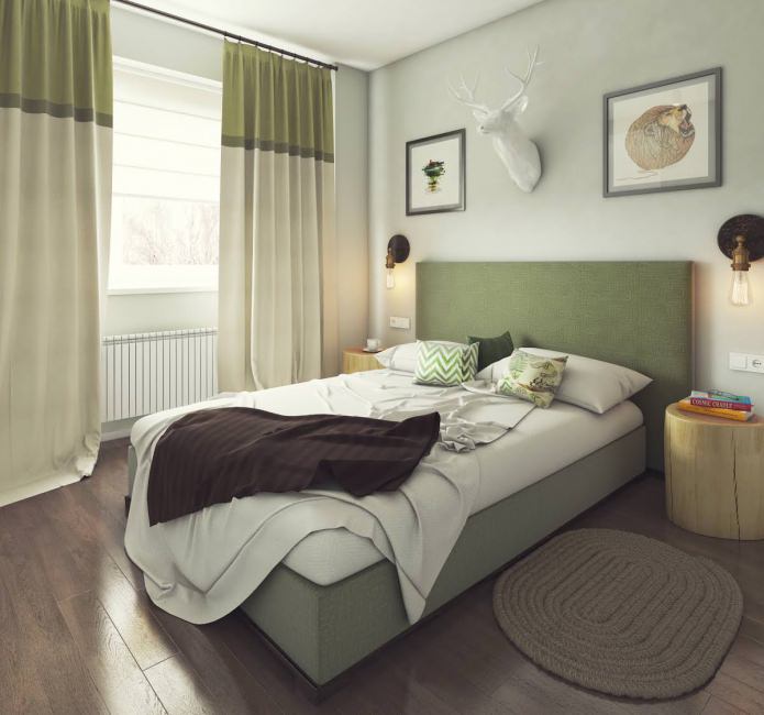 Diseño de dormitorio de 13 m².