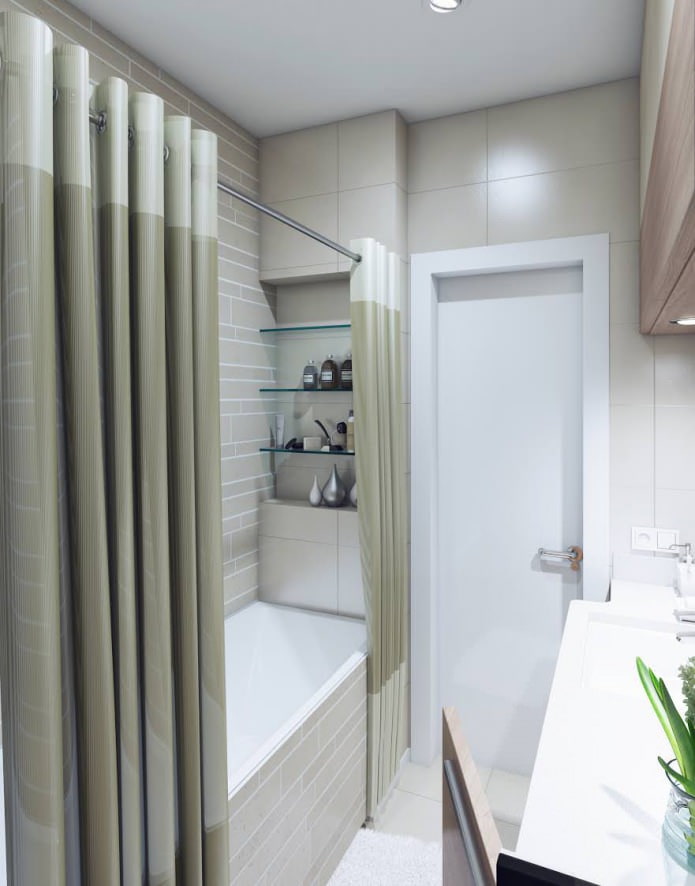diseño de baño de 3,2 m².