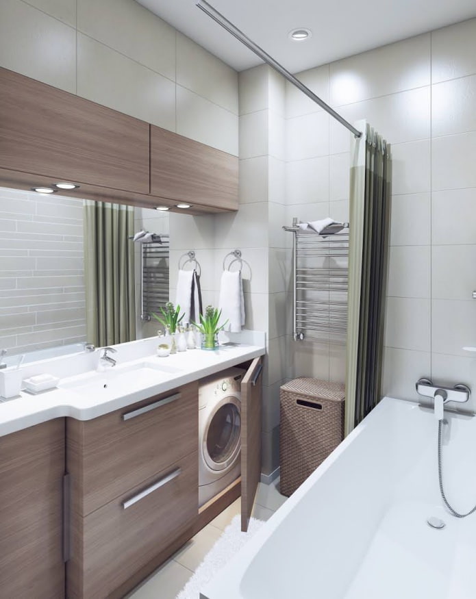 diseño de baño de 3,2 m².