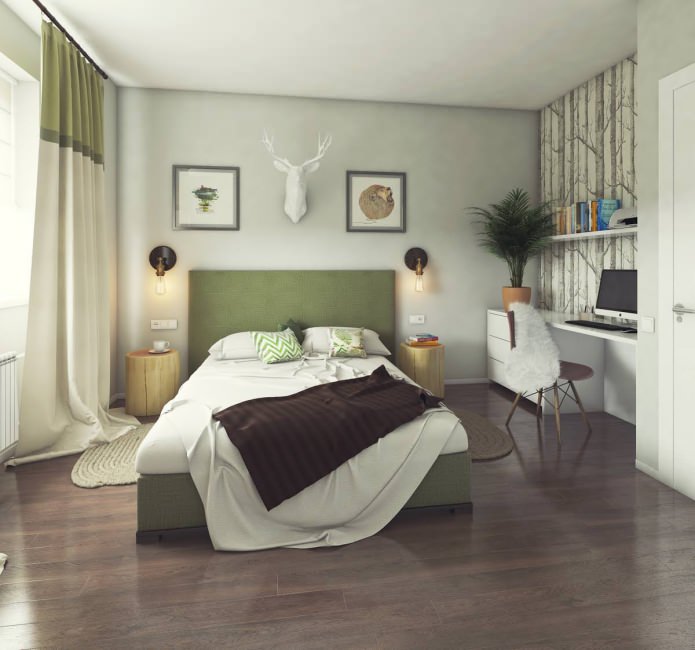 diseño de dormitorio 13 m2.