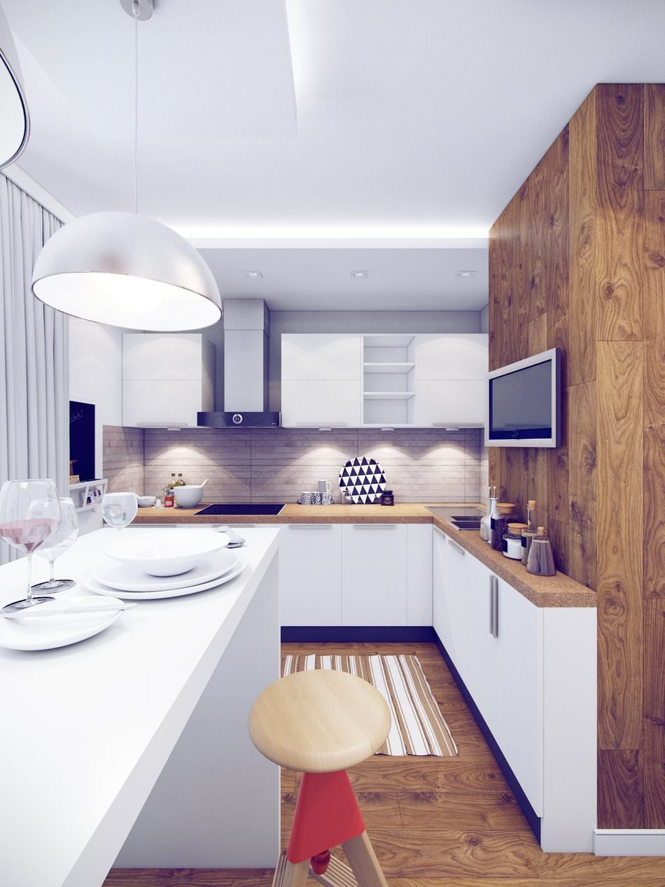 cocina en un apartamento de dos habitaciones