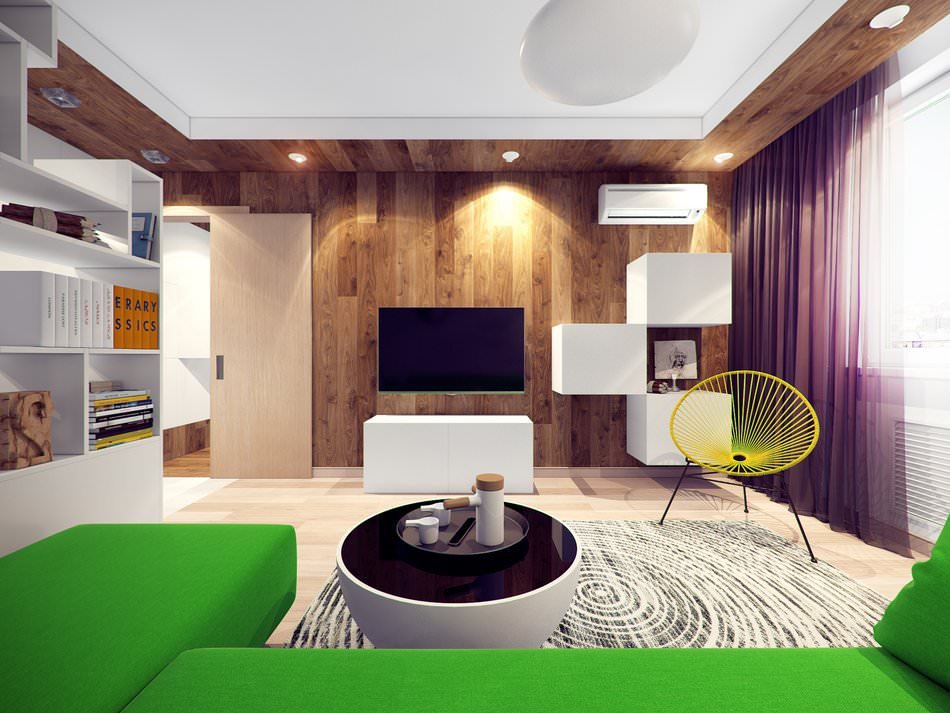 sala de estar en un apartamento de dos habitaciones