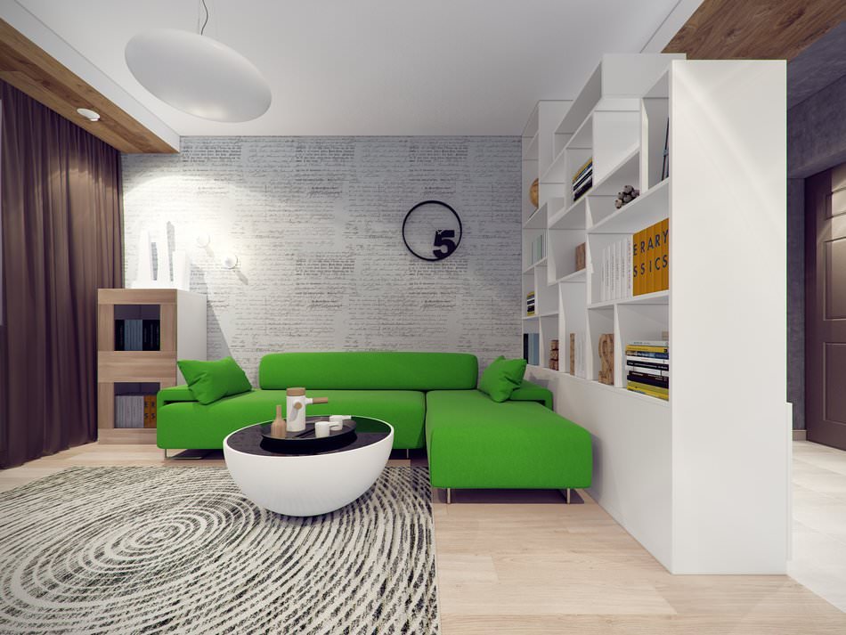 Salón en un apartamento de dos habitaciones