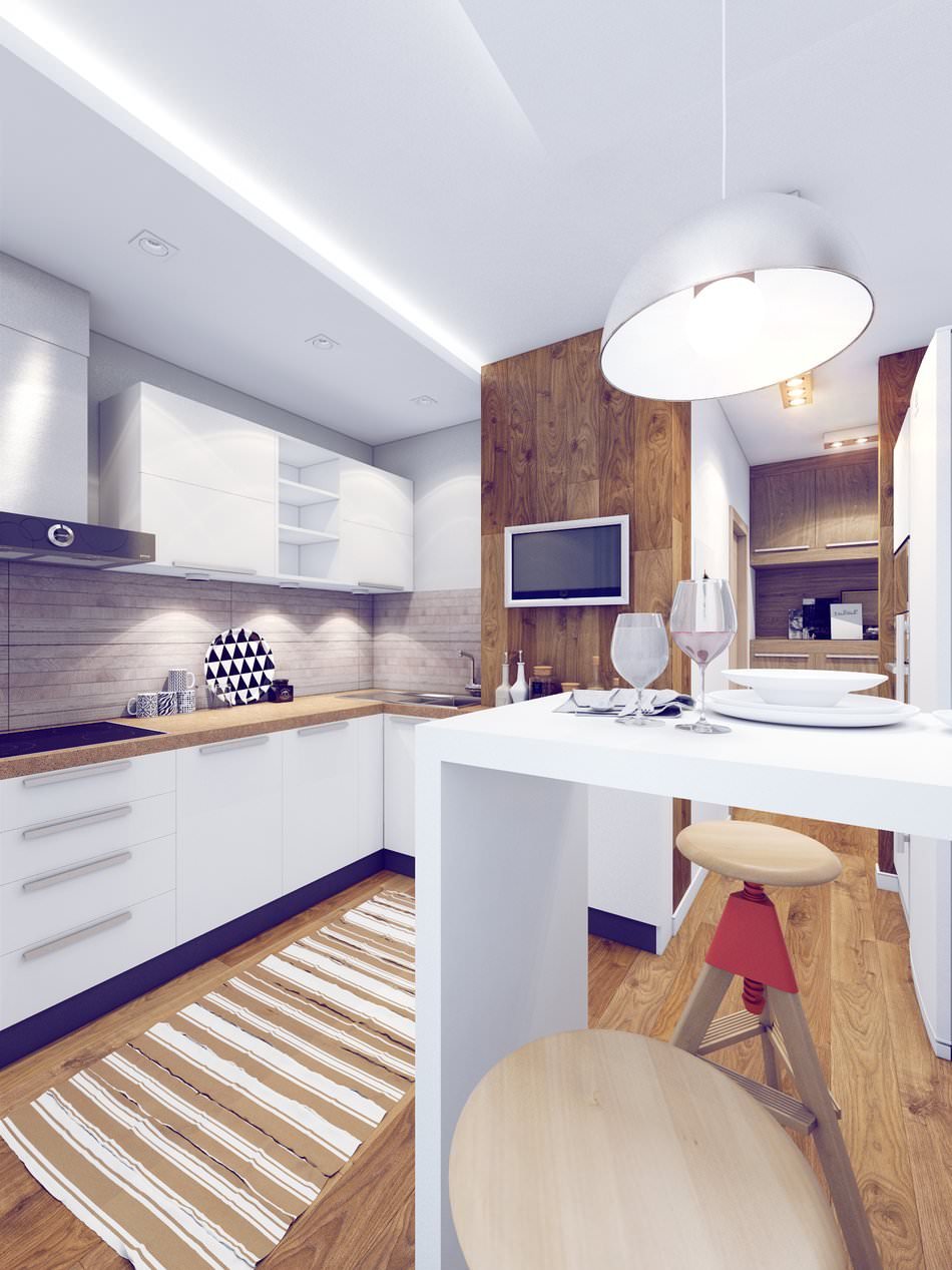 cocina en un apartamento de dos habitaciones