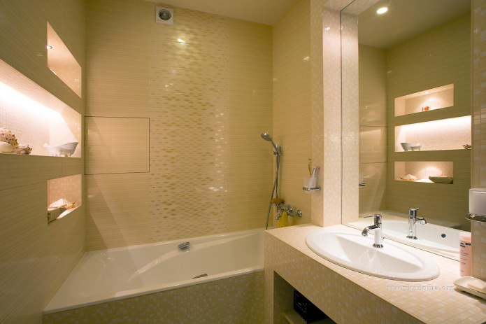 Diseño del baño en un estilo moderno