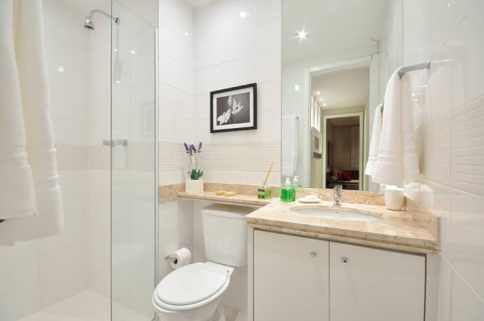 Diseño de un baño pequeño de estilo moderno