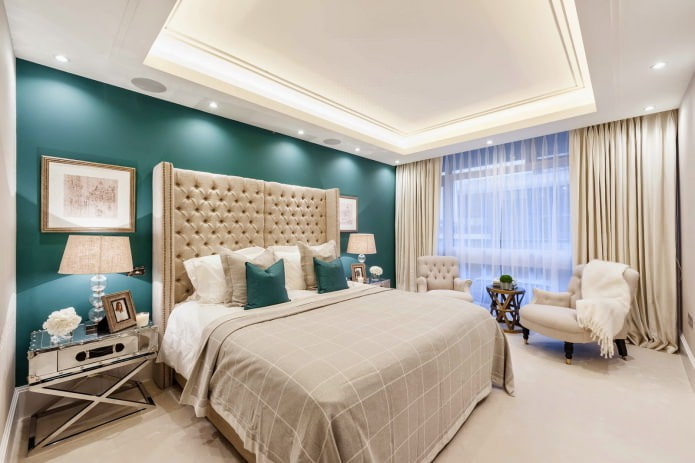 Pintar las paredes del dormitorio en turquesa