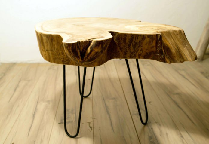 mesa de centro en estilo ecológico