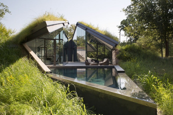 Casas modernas en estilo ecológico