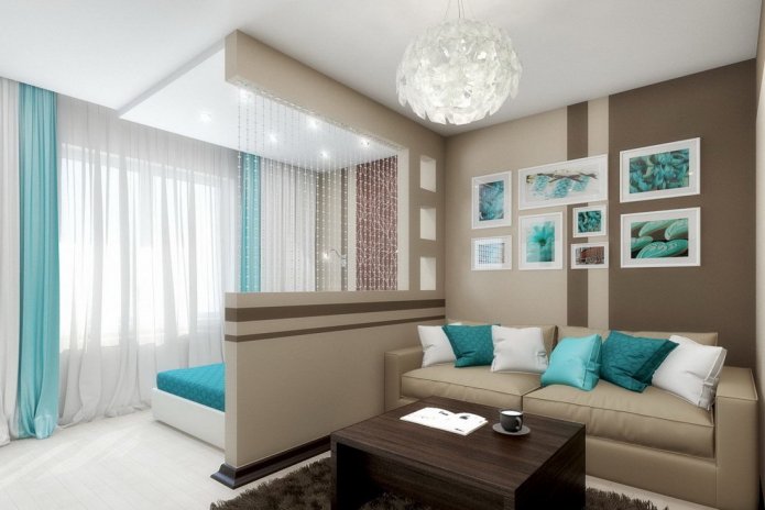 Iluminación diferente en la zona de dormitorio y la zona de recreo