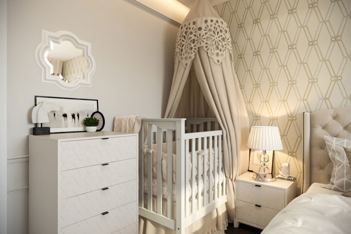 Zona infantil en el interior del dormitorio de los padres