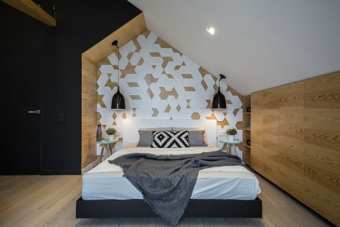 Decoración de dormitorio abuhardillado