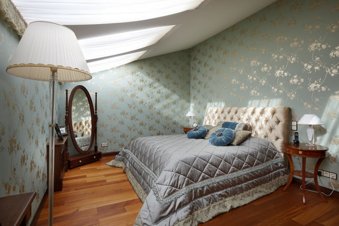 Decoración de dormitorio abuhardillado
