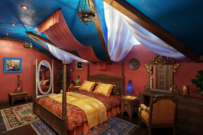Disposición de un dormitorio abuhardillado