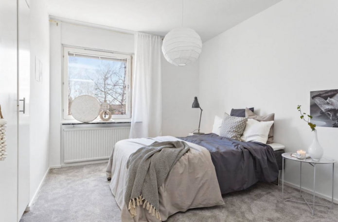 Dormitorio Blanco y Gris