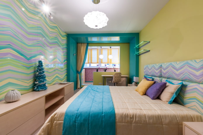 Zonificación de un dormitorio con logia