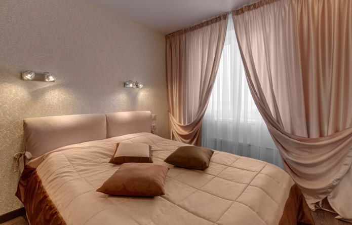 Iluminación en el dormitorio de una casa Jruschov