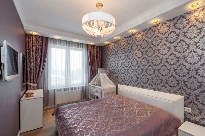 Iluminación en el dormitorio de una casa Jruschov