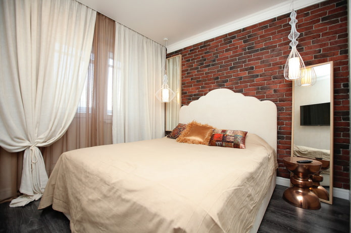 dormitorio tipo loft en un edificio de Jruschov