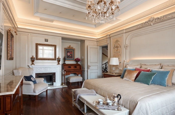 decoración de dormitorio de estilo clásico