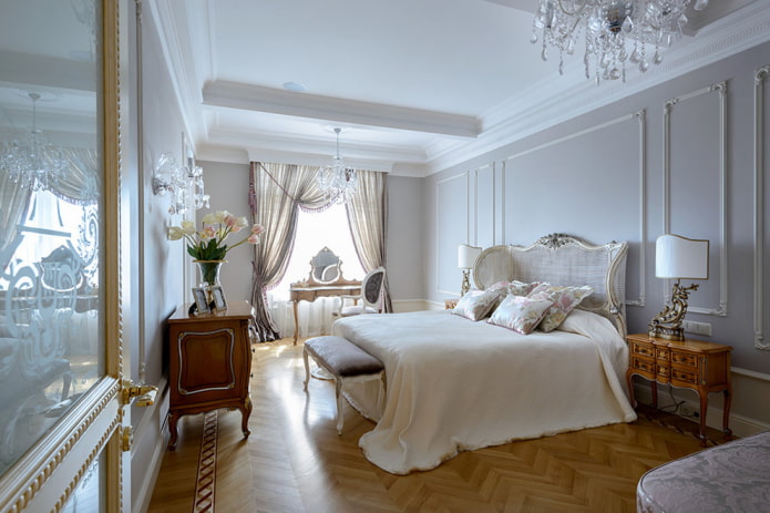 Decoración de dormitorio de estilo clásico