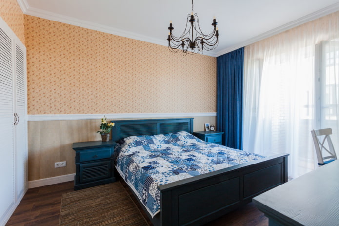 decoración de dormitorio de estilo rural