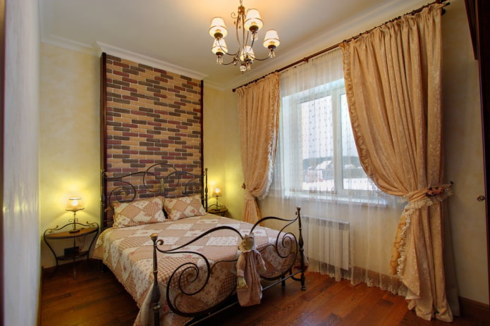 decoración de dormitorio de estilo rural