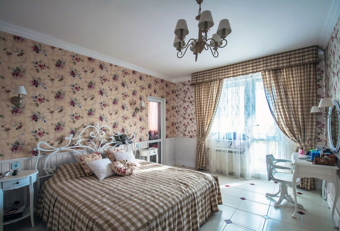Decoración de dormitorio en estilo rústico