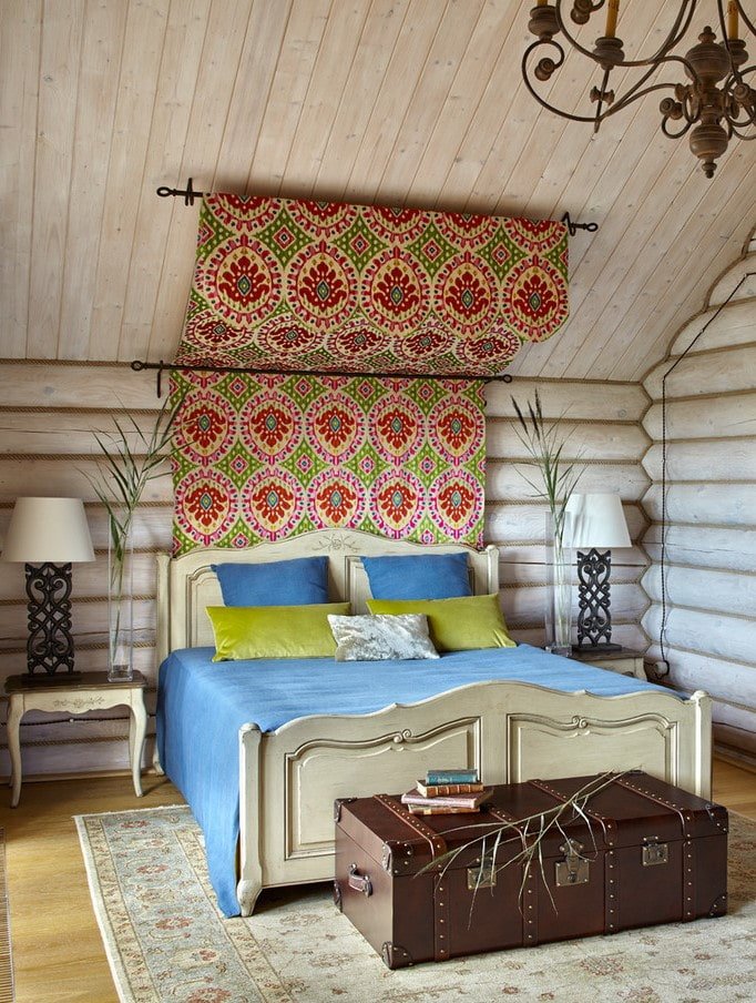diseño de interiores de dormitorios de estilo rústico