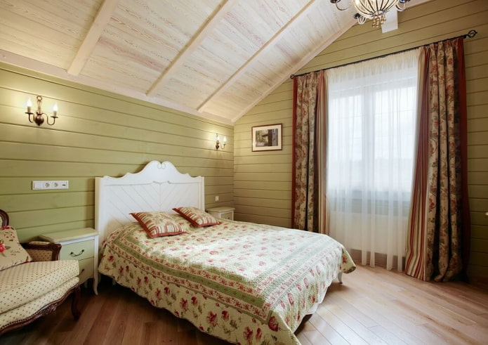 Textiles y decoración en el dormitorio de estilo rústico